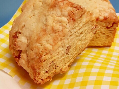 酒粕で!(^^)くるみ入りのざくざくスコーン♪